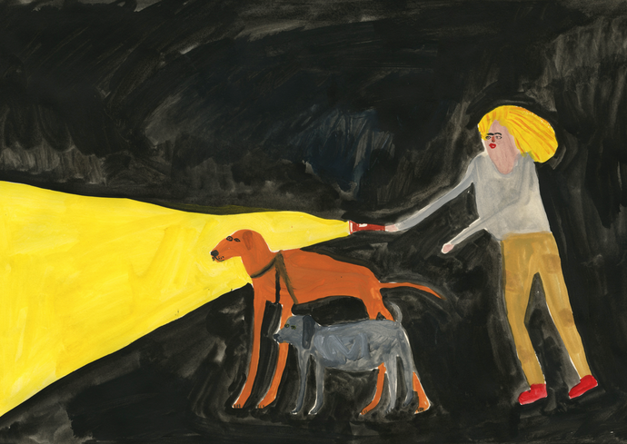 Dogs by Torchlight | Giclee Art Print